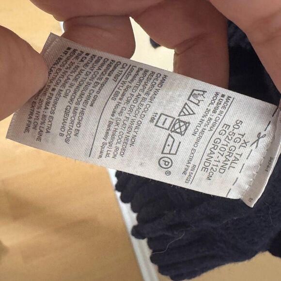 Banana Republic Sweater Men's XL Navy Blue Italian Yarn Wool Blend Knit Pullover - Picture 3 of 6